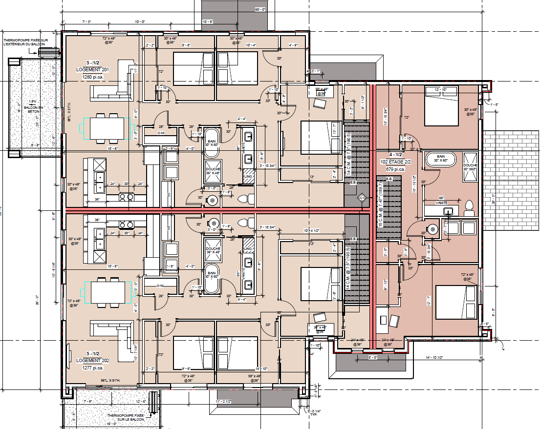 Plan Par 4 2e étage